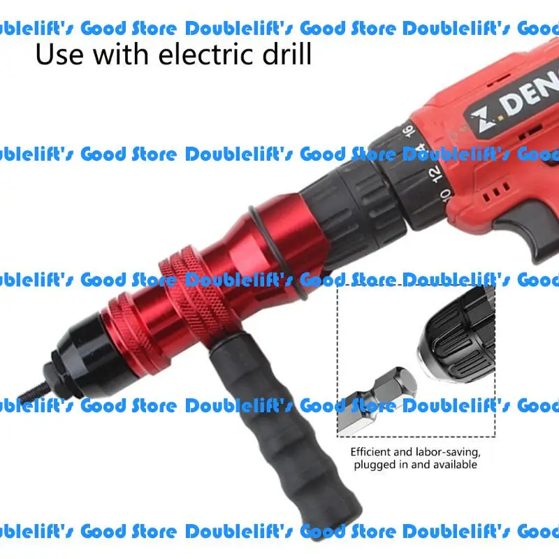 

652F Cordless Drill Electric Rivet Guns Adapter Rivet Nut Drill Adapter M3-M10 Cordless Rivet Nut Tool for Electric Drill