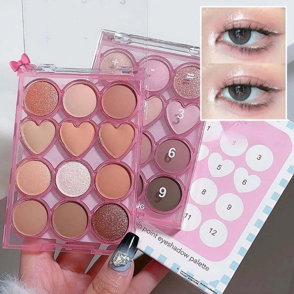 Calculator Love Eyeshadow Palettes Matte Pearlscent Long-lasting EyeShadow Waterproof Rare Beauty Female women Cosmetics 12Color