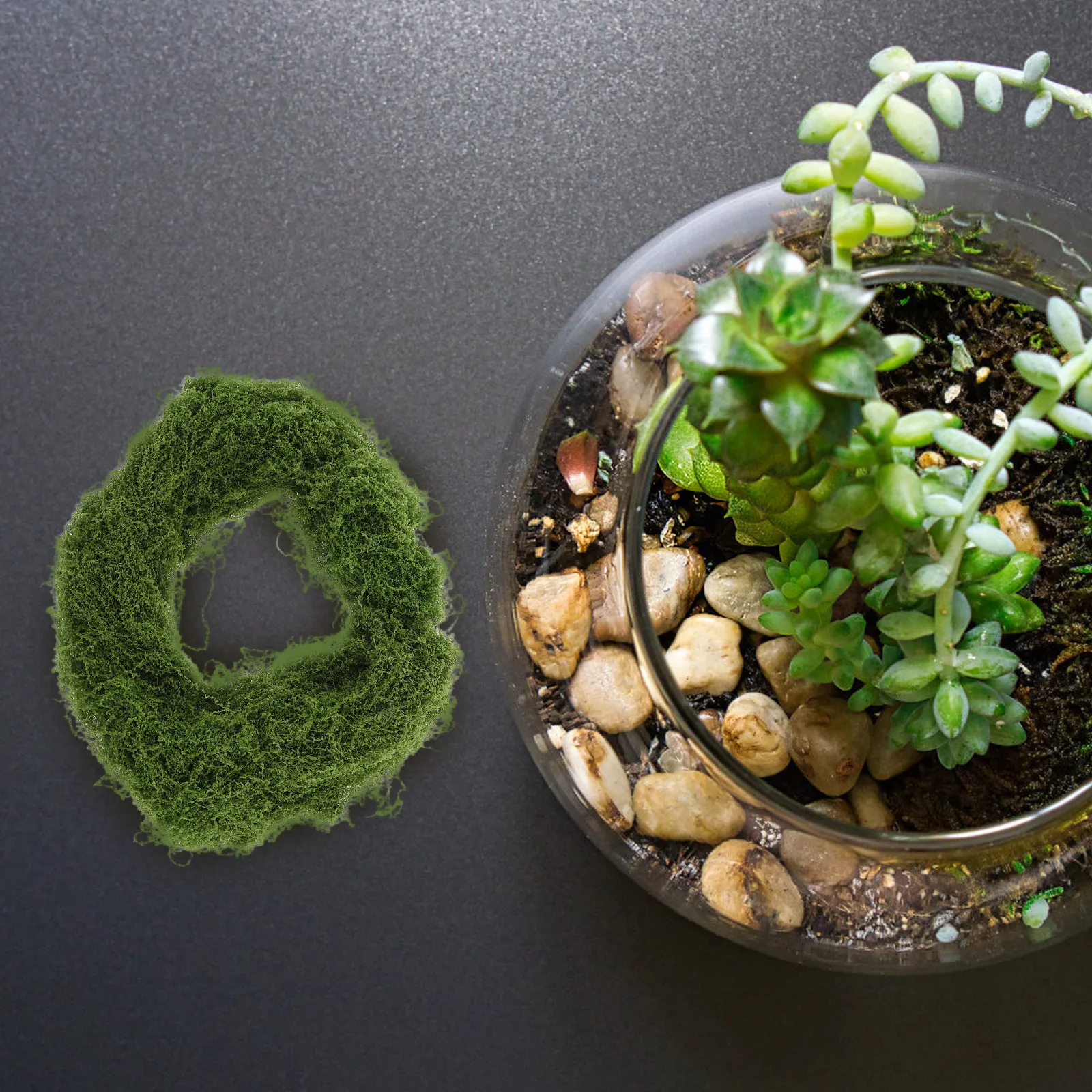 

1 Pack Realistic Artificial Moss For Crafts Green Plant Filler Diy Terrarium Decor Simulation Landscape Potted Planter Table