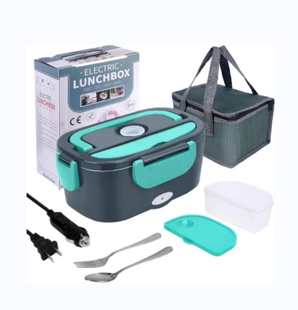 High quality stainless steel heated self lunch box portable food warmer container electric lunch box