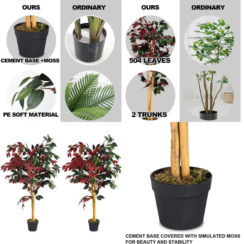 

Набор из 2-х искусственных пальм высотой 4 фута для использования в помещении и на улице