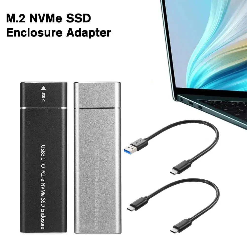 M.2 NVMe SSD Enclosure Adapter Metal Case USB C 3.1 Gen2 10Gbps To NVMe PCIe External Box For 2230/2242/2260/2280 M2 NVMe S F7Z7