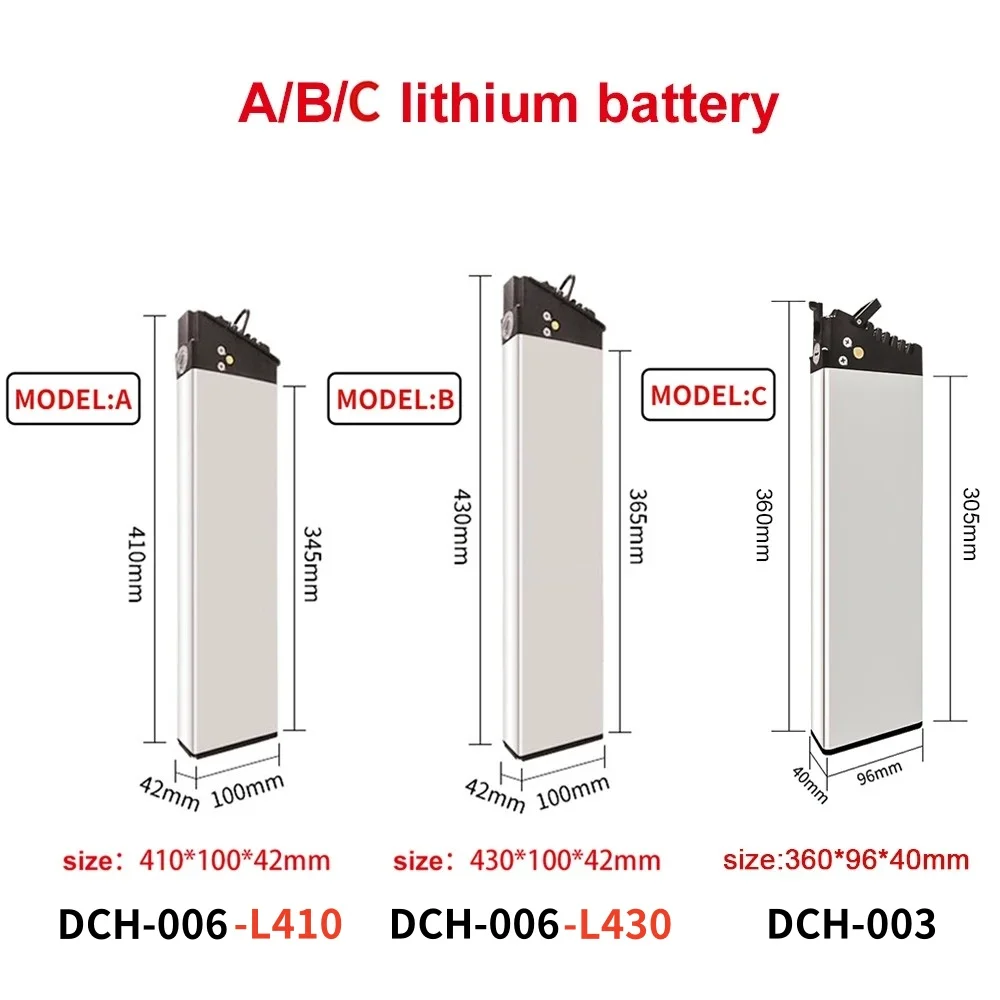 High Capacity 48V 52V 36V Lithium Battery DCH 006 DCH 009 DCH 003 For ENGWE Engine Pro EP 2 Pro MATE X Folding Ebike