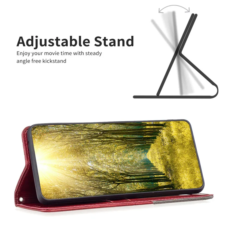 On For Samsung Galaxy S23 FE Case Magnetic Wallet Leather Flip Phone Cover For Samsung S23 Ultra S22 Plus S21 FE 5G Stand Cases image 3