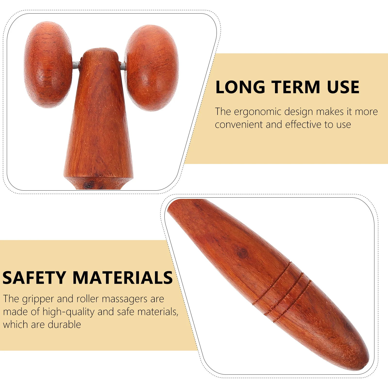 

2 шт. деревянные палочки для массажа мышц тела, темно-красные глубоко расслабляющие массажные инструменты для шеи, спины, талии, ног, всего тела, здоровье массажа