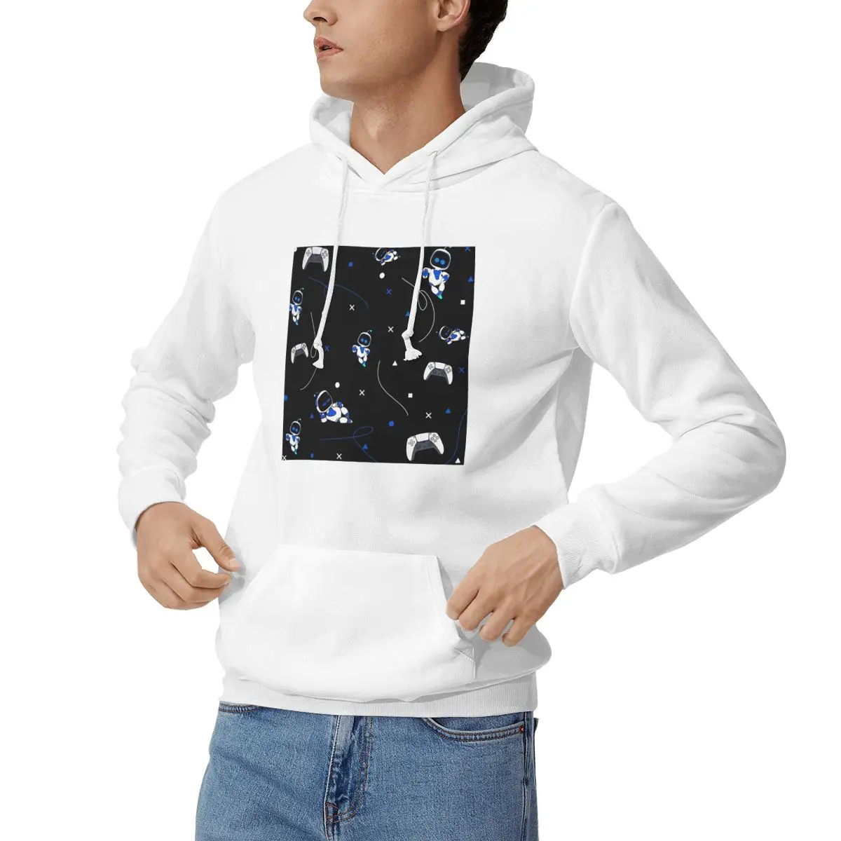 Astrobot Pattern Hoodies Men's Women Casual Pullover Sweatshirt Hip Hop Long Sleeve Clothing Autumn Winter