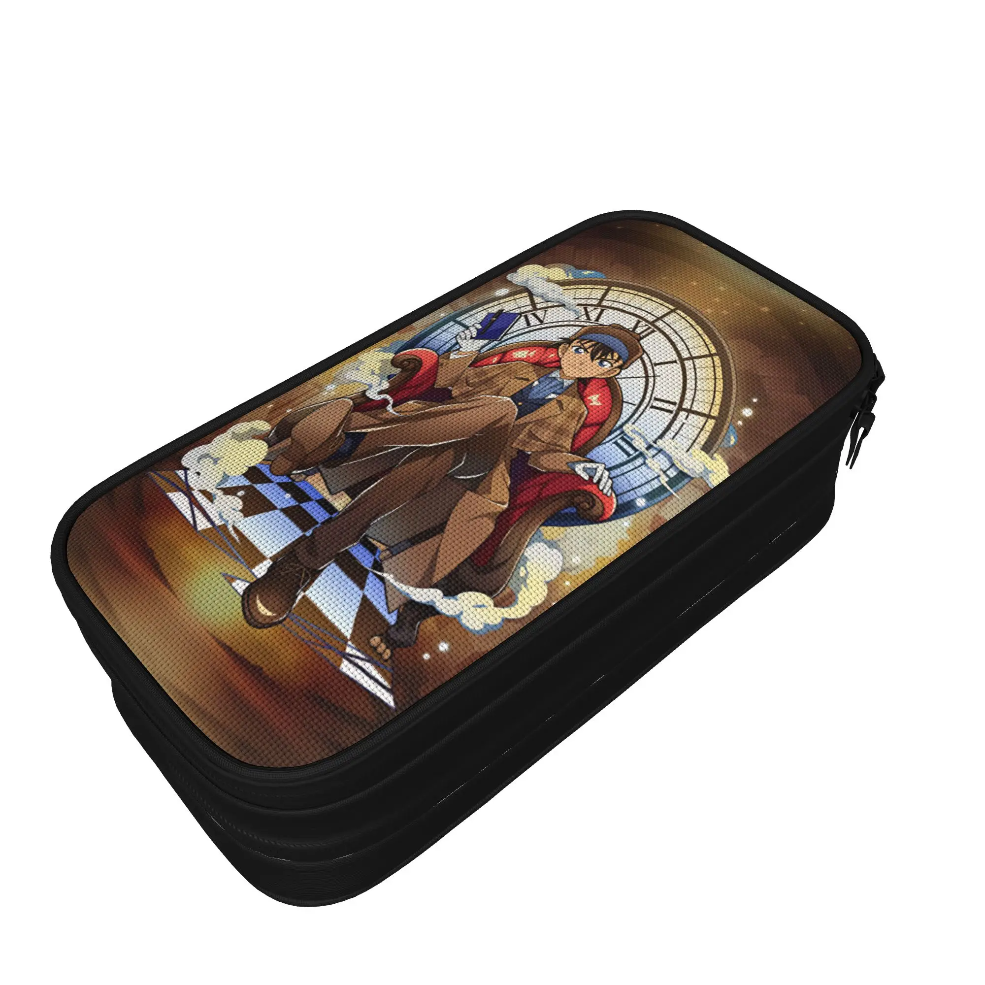 Detectives Conans Pencil Case  Back To School Pencil Cases Zipper Students Fashion Portable Pencil Box Stationery Organizer