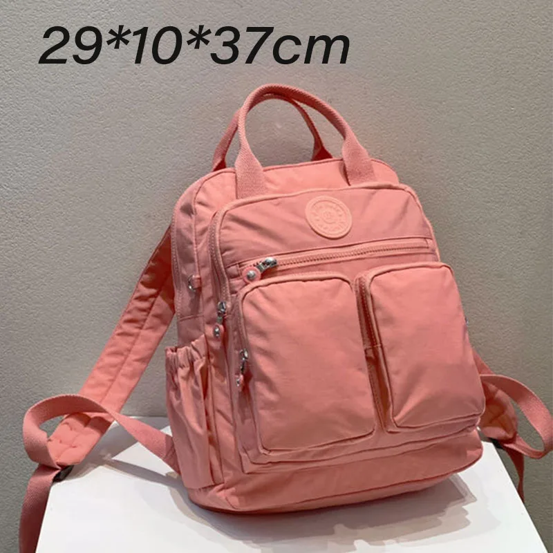 Classic  Backpack High Quality Waterproof Nylon Women Backpack Travel Backpacks Schoolbag for Girls Solid Color Bookbag