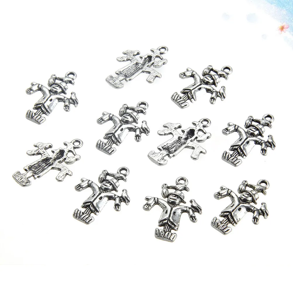 30Pcs Durable Zinc Alloy Scarecrow Shape Pendant Set Necklace Accessories Practical DIY Jewelry Gift for Mom Friends