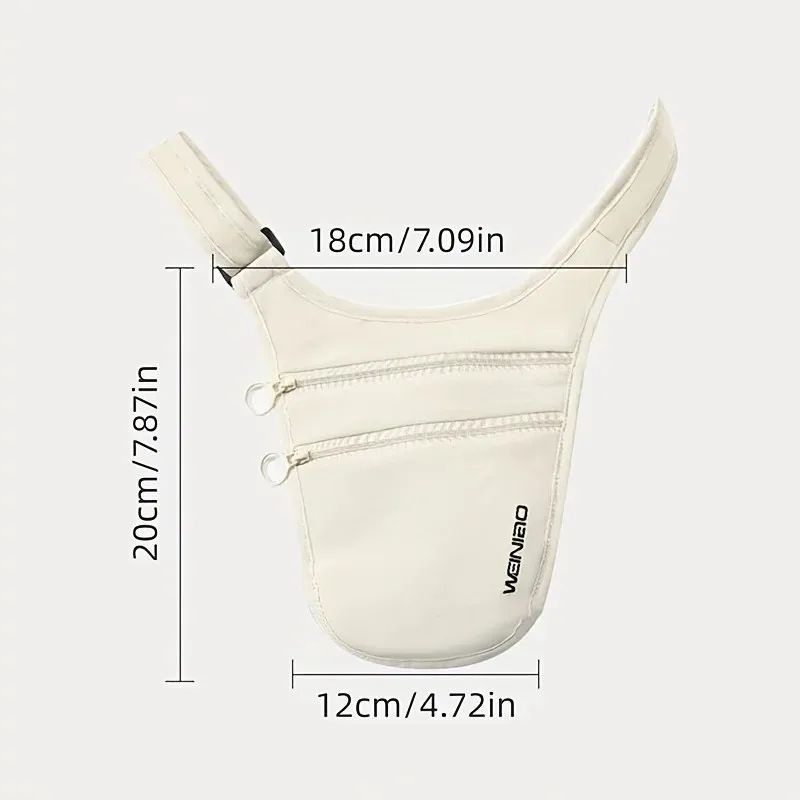New Anti-Theft Travel Sport Waist Bag with Breathable Large Capacity Ultra-Thin Waterproof Concealed Belt Bag Chest Bag