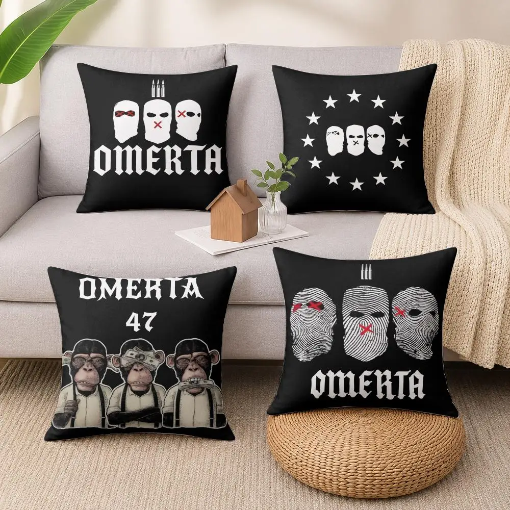 Fashion O-Omerta Cool 47 Cushion Cover Wrinkle-Resistant Short Plush Cushion Covers Breathable Machine-Washable