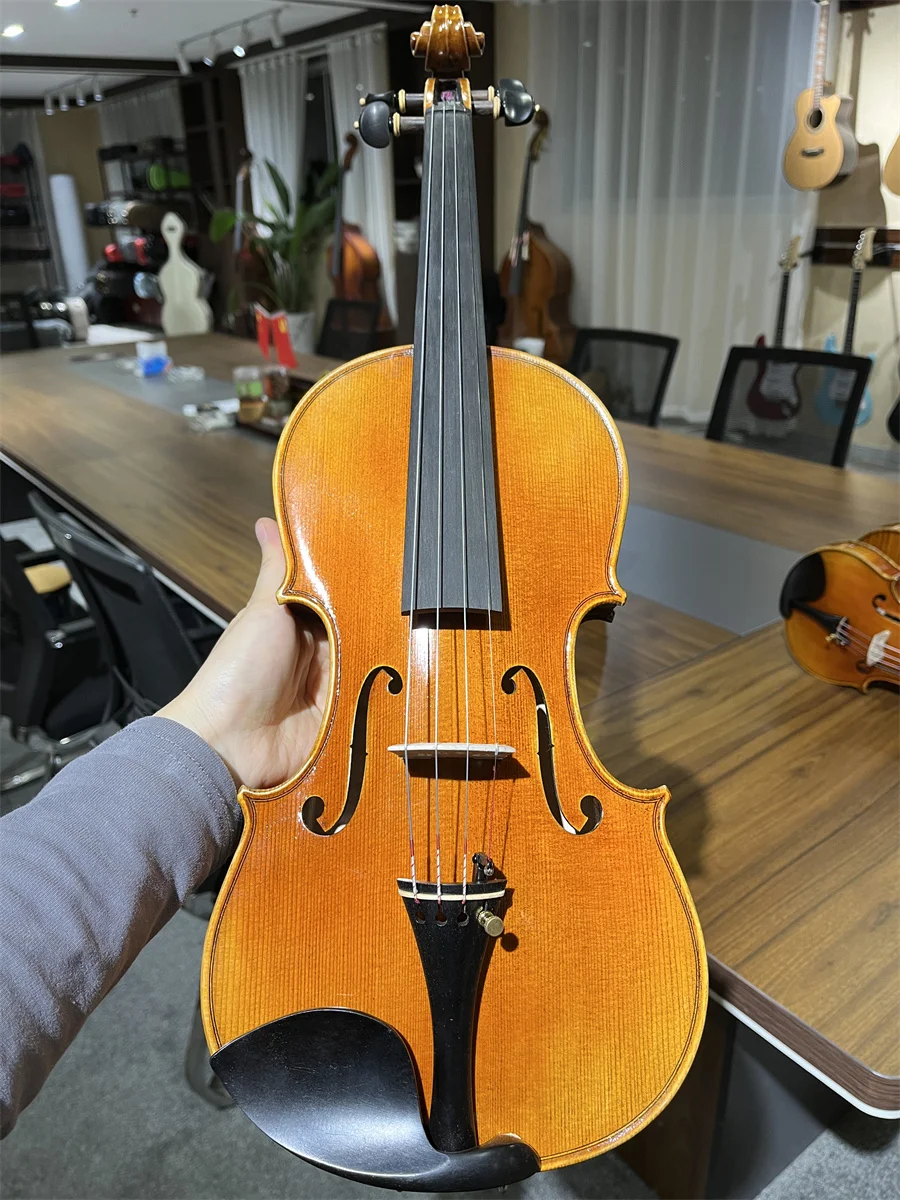 Video Available Highly Flamed Hand Made 4/4 Violin Cкрипка 4/4 كمان 바이올린  Musical Instrument Keman Free violin case 4/4 051502