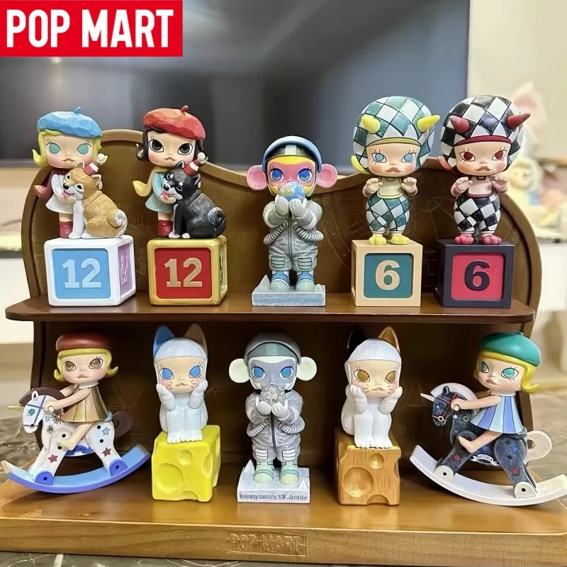 

Коллекционные фигурки Pop Mart Molly: классическая ретро-серия, игрушки-сюрпризы в закрытых коробках, фигурки-модели, подарок для девочек