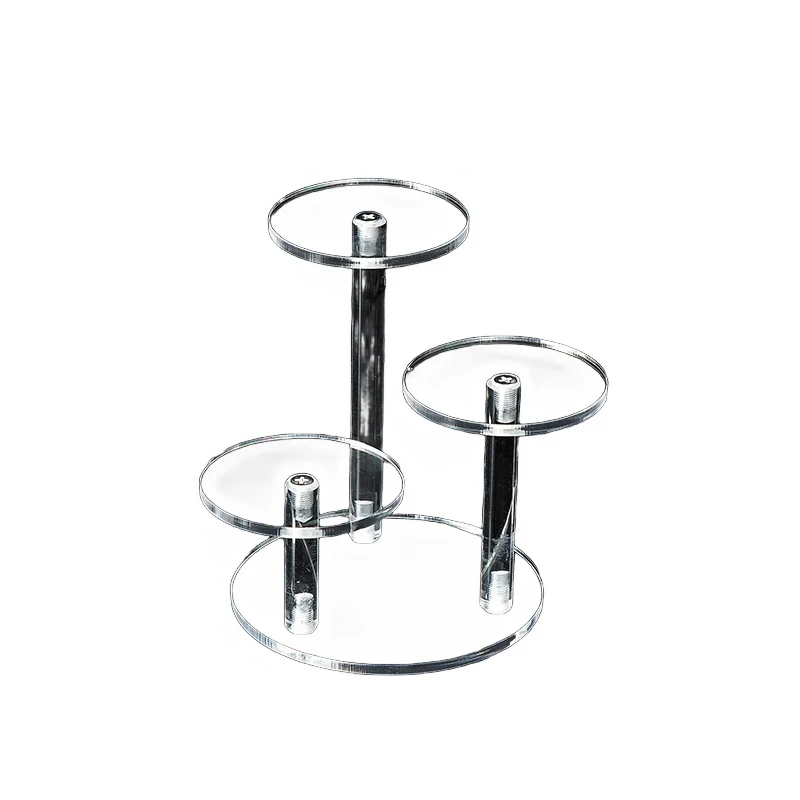 4 Layers Transparent Removable Acrylic Display Stand Square Holder Rack Garage Kit  Display Stand Jewelry Holder Shelf