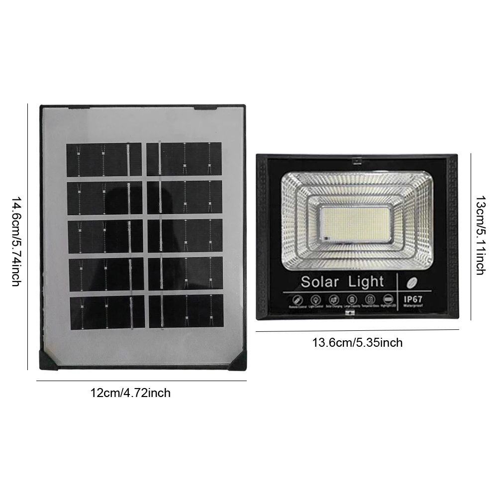 Solarna lampa ścienna typu reflektor IP67, wodoodporna, z czujnikiem ruchu, inteligentna lampa ścienna do ogrodu i na dziedziniec.