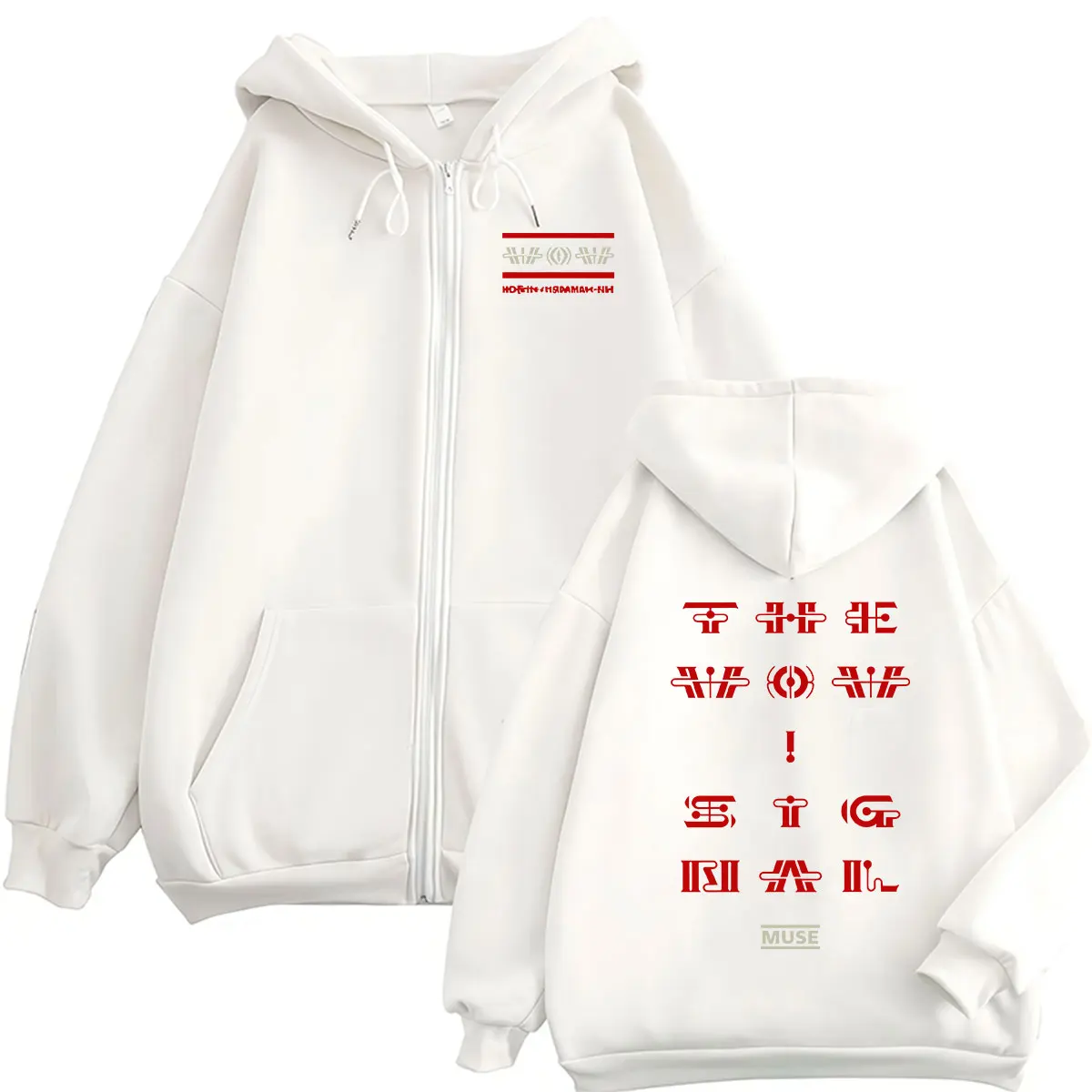 MUSE Band The Wow! Signal Tour 2026 Zipper Hoodie Men Women Hip Hop Vintage Pullover Sweatshirt Fashion Long Sleeve Coats Hooded