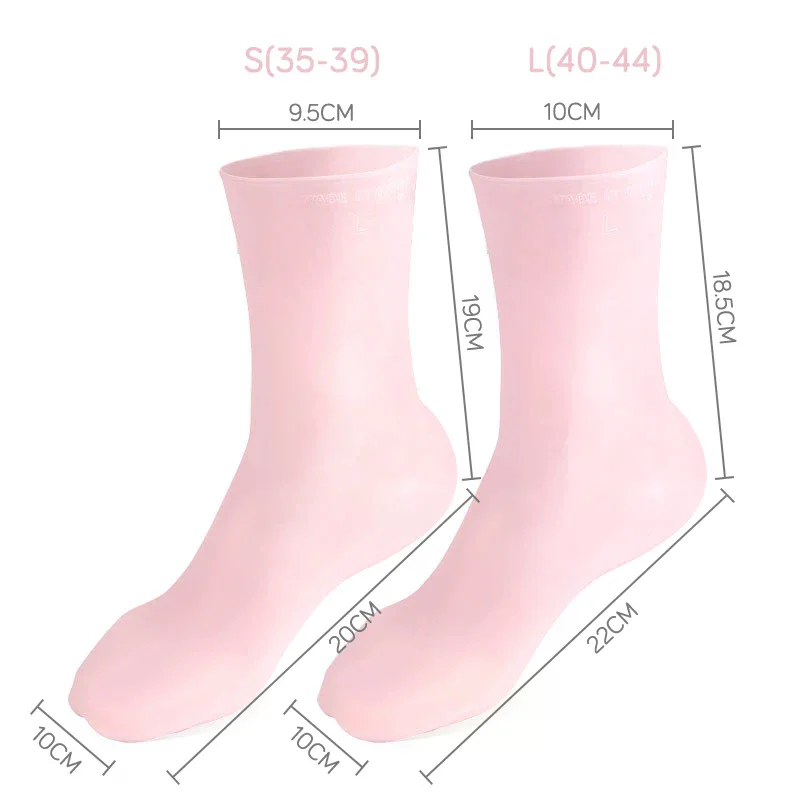 1 Pair Feet Care Socks Silicone Moisturizing Gel Heel Socks Home Use Cracked Foot Skin Care Spa Protectors view 5