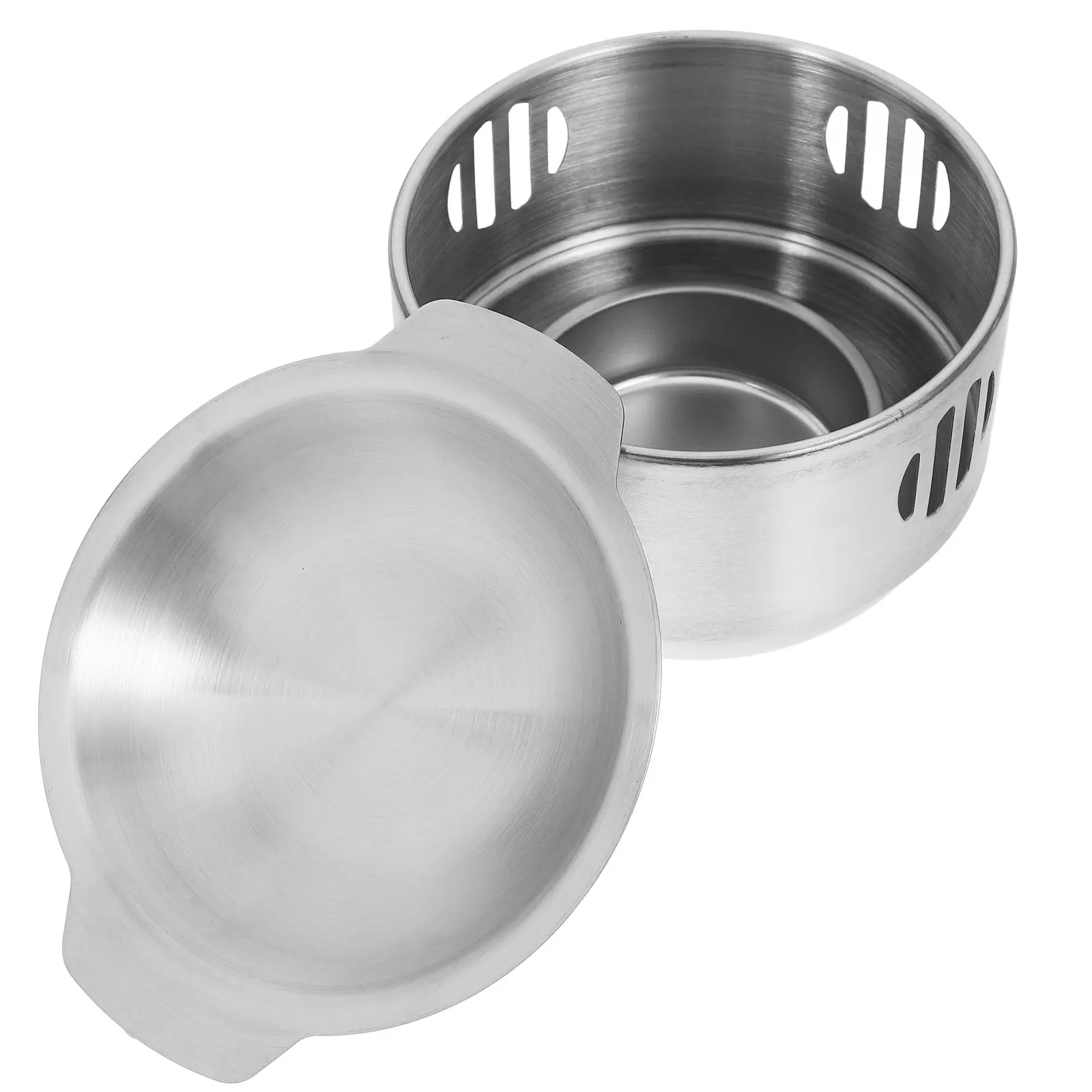 

1 Set Stainless Steel Cooking Pot With Stove Uniform Heating Non-Stick Lightweight Outdoor Camping Household Stockpot For Soup