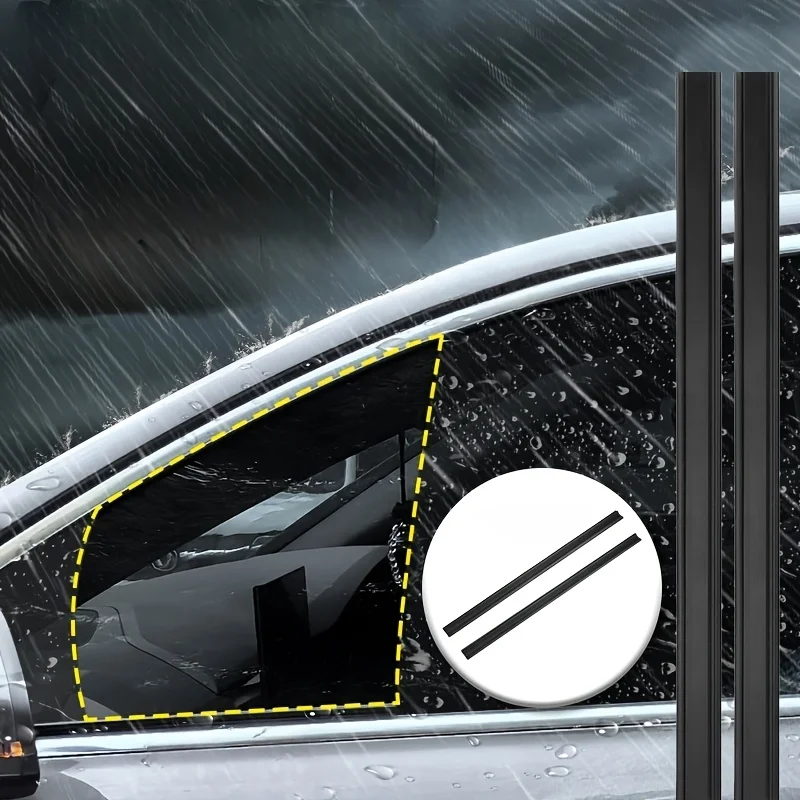 2pcs Universal Car Side Window Wiper Blades, Water Fog Removal, Windshield Glass Wiper, Wiper Blade Strip, Frameless Rain Wiper