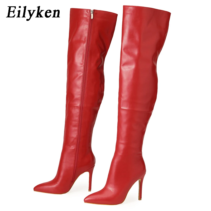 Eilyken Elegant Vintage Boots For Women 2024 New High Over The Knee Boots Pointed Toe Trendy Lady Modern Shoes