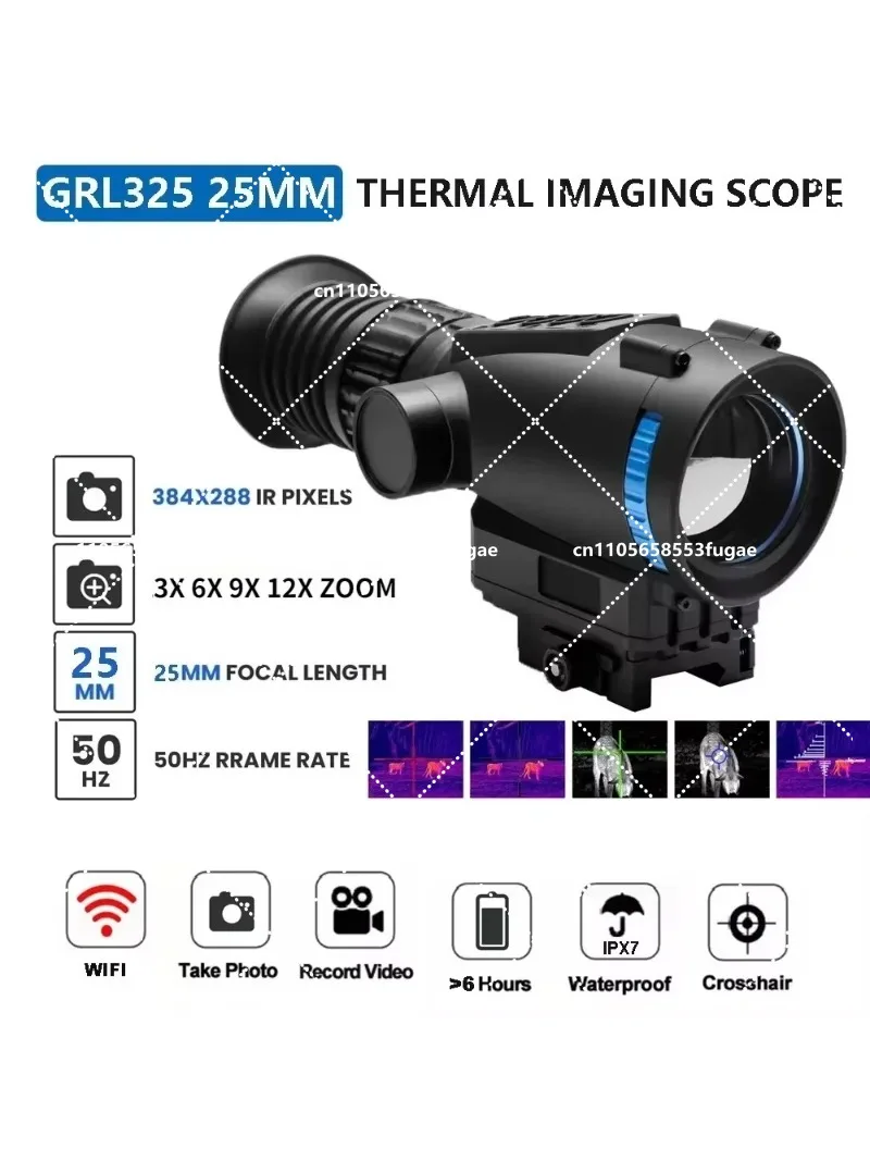Thermal Imaging Scope 384*288 55Hz Thermal Monocular 25mm 35mm Lens 3-16X Zoom Sight Hunting With Video Rec
