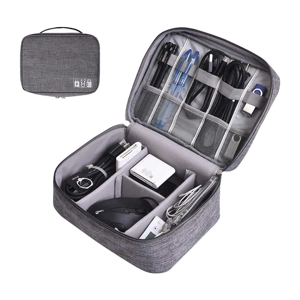 Cable Storage Bag Waterproof Digital Electronic Organizer Portable USB Data Line Charger Plug Storage Bag Travel Cable Organizer