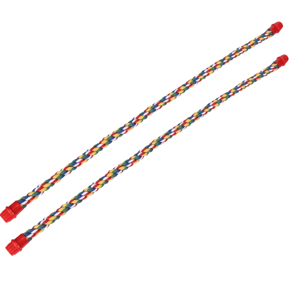 2pcs Cotton Rope Rope Perch Stand Spiral Design Bungee Rope Bird Cage Swing Colorful Standing Frame Birdcage Accessories