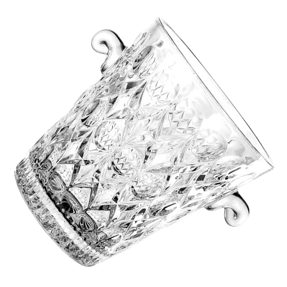 

Glass Beverage Tub Clear Ice Bucket Smooth Wine Chiller Elegant Party Decor Glass Ice Bucket Party Beverage Tub