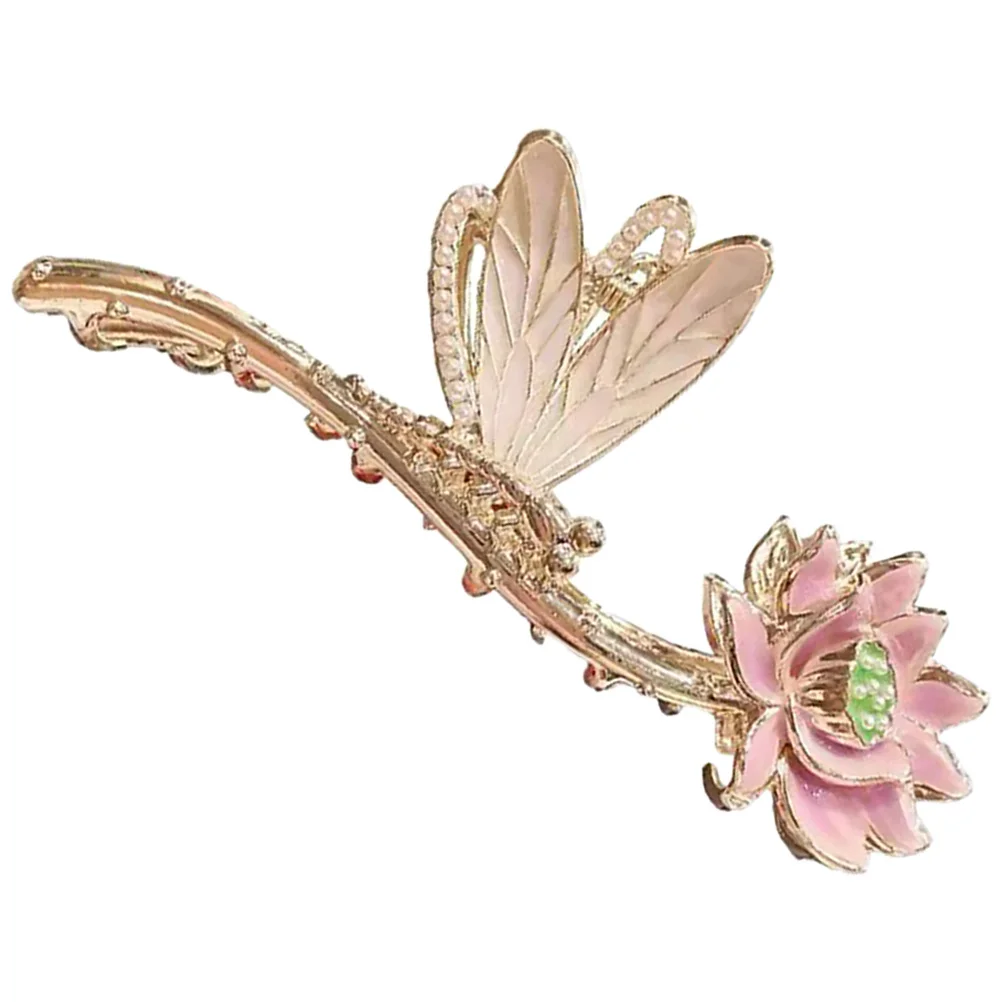 

Flower Hair Clip for Women Lotus Shape Claw Clip Strong Hold for Thin Thick Hair Office Party Chinese New Year Gift