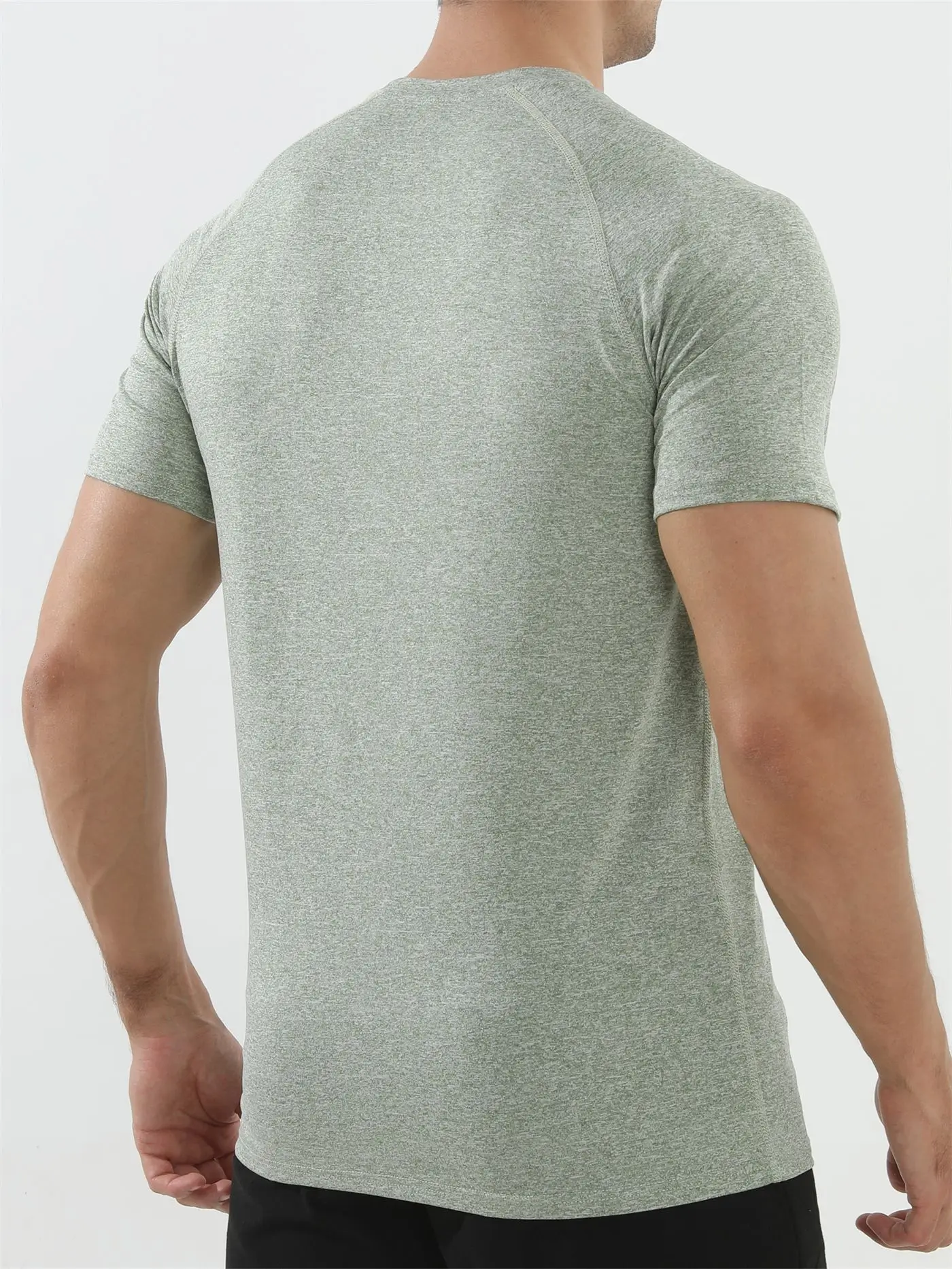 Men's Short-Sleeved Cationic T-Shirt, Casual Multi-Functional Summer Elastic Slim-Fit Top, Men's Fitness Training Running Shirt