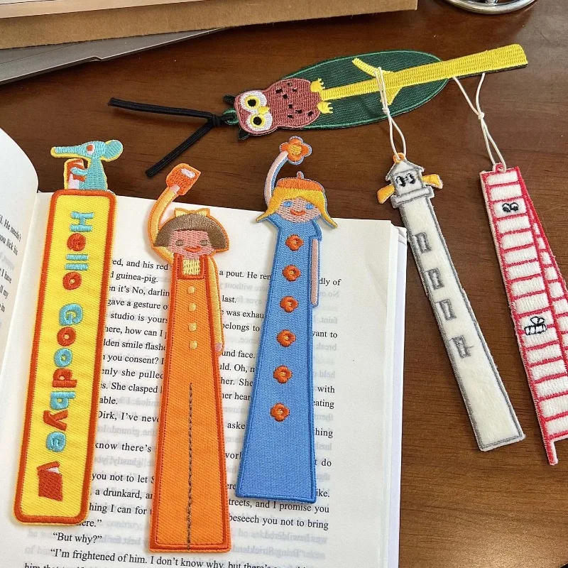 

Дорогая закладка из фетра с вышивкой, украшение для ручной книги, элитные маленькие подарки для студентов и учителей, практичные канцелярские принадлежности