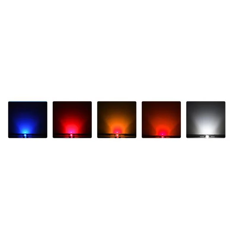 5pcs 3MM/5MM LED 20cm Diode Red Yellow Blue Green White Warm Pink Purple Orange RGB Slow Falsh Light Emitting Diodes With Cable