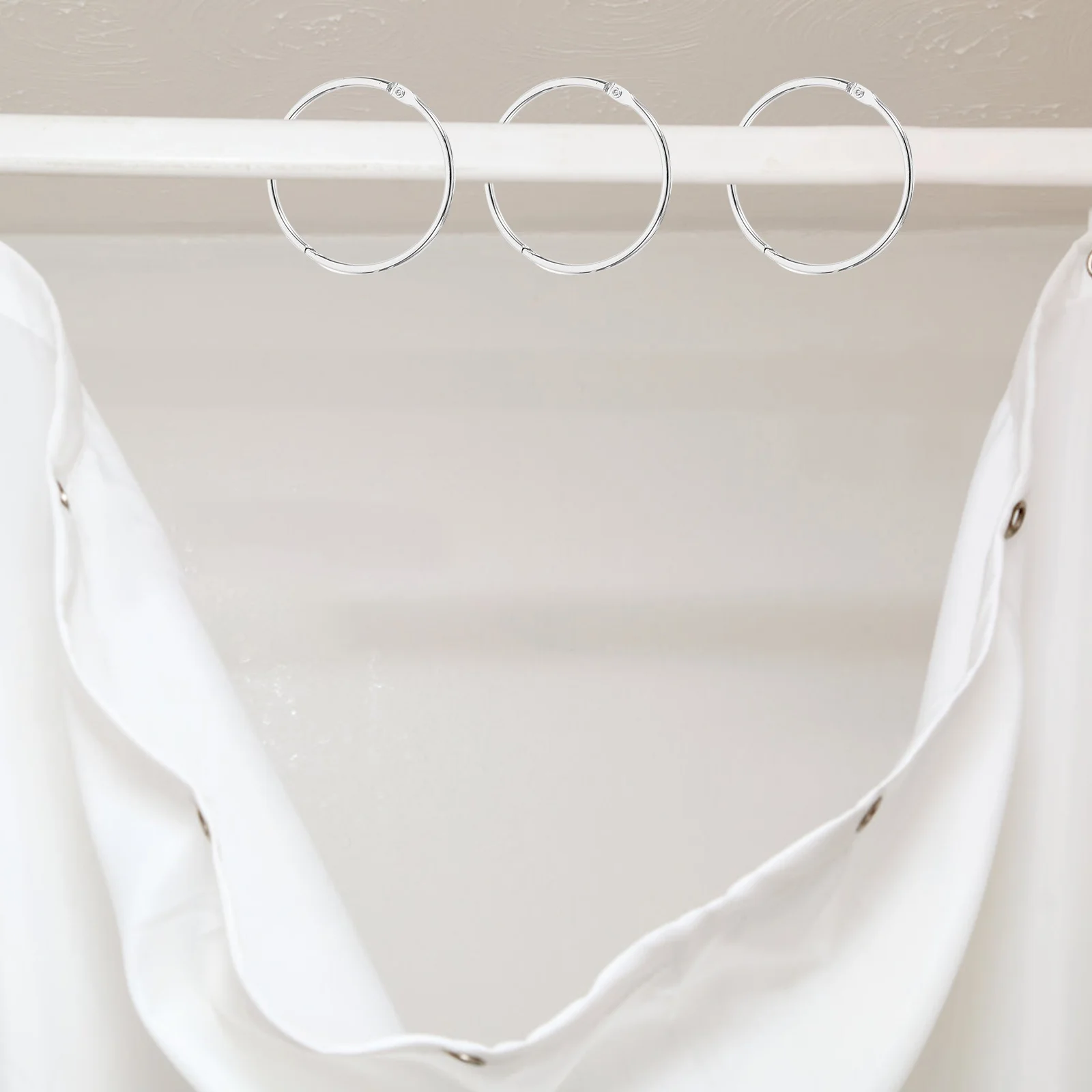 

24Pcs Shower Curtain Rings High Grade Iron Not Easy Deform Window Curtain Rod Rings Metal Hanging Ring Hanging Ring