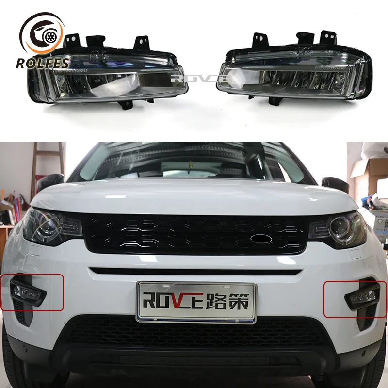 ROLFES LED Front Bumper Fog Lamp Left/Right Day Lights For Land Rover Discovery Sport 2015 2016 2017 2018 2019 Auto Accessories