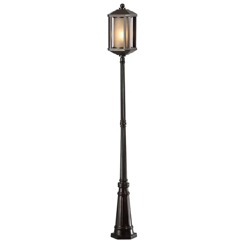 Modern Bronze Die Cast Aluminum Outdoor Pillar Light Waterproof Outdoor Porch Patio Garden and Pillar