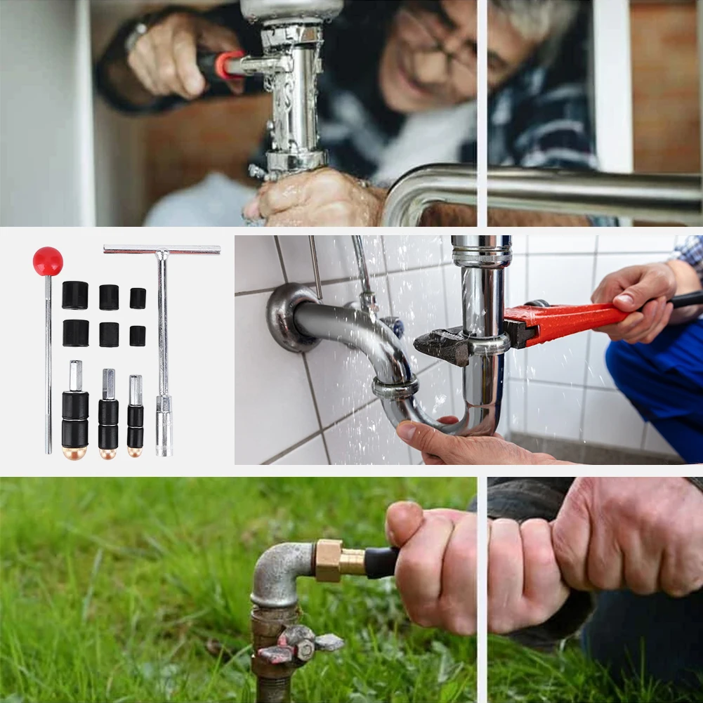 

Hot-melt Water Stop Pin 1 Inch/1/2 Inch/3/4 Inch PPR Pipe Strap Stopper Water Stop Pin Kit Portable for Plugging Bathtub