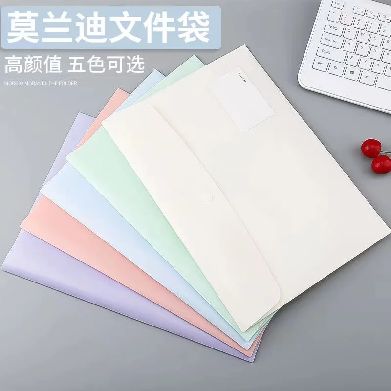 

B-SHAMO 10pcs Poly Envelope File Folder with Snap Button Closure 9.8x12.8 Inches A4 Letter Size Poly Envelopes Expanding Folder