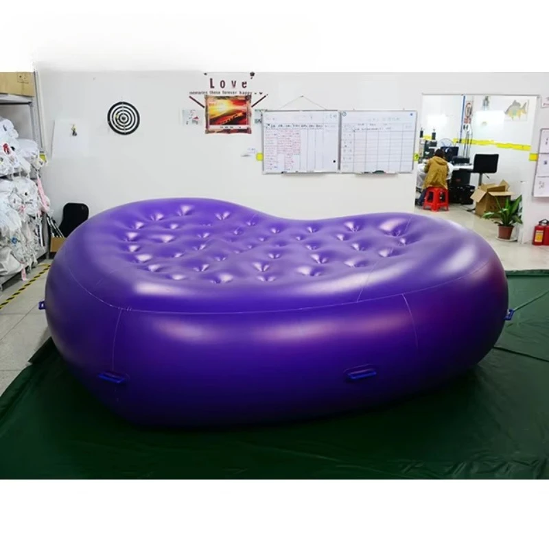 Portable Giant Inflatable Sofa Bed Heart Mattress Living Room Inflatable Sofa For Sale