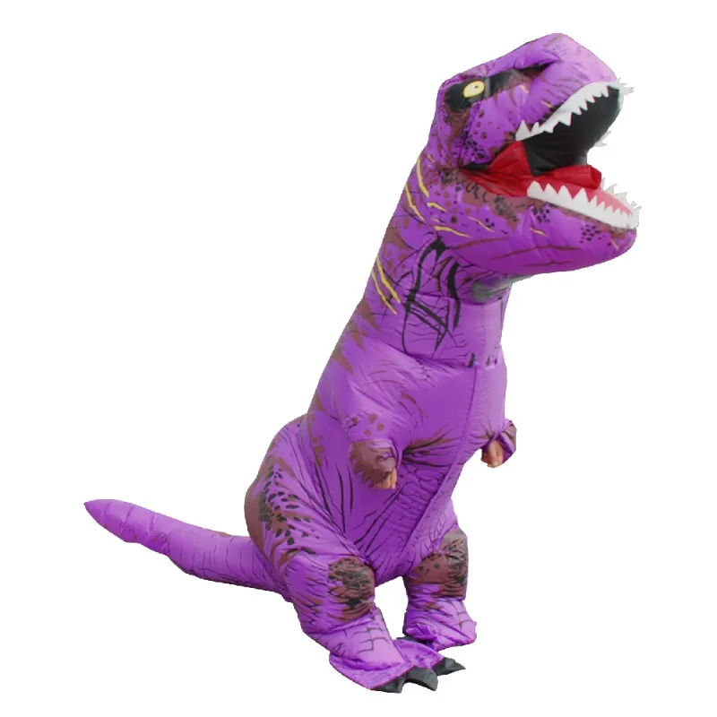 Costume gonfiabile di dinosauro Costume Cosplay di dinosauro per tutto il corpo puntelli divertenti per feste Costume di Halloween per bambini adulti sorpresa di compleanno