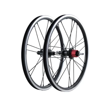 Liteproelite 접이식 자전거 349 휠셋 스포크, 브롬톤 자전거용 외부 7 단 휠, 16 인치, 20mm 림 수정 
