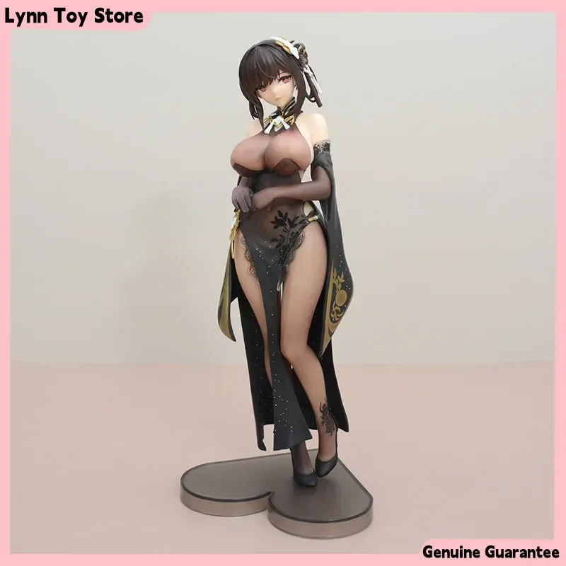 

27cm Azur Lane Anime Figure Zhenhai Peripheral Model Gk Sexy Cheongsam Beautiful Girl Desktop Ornament Collect Toy Kids Gift