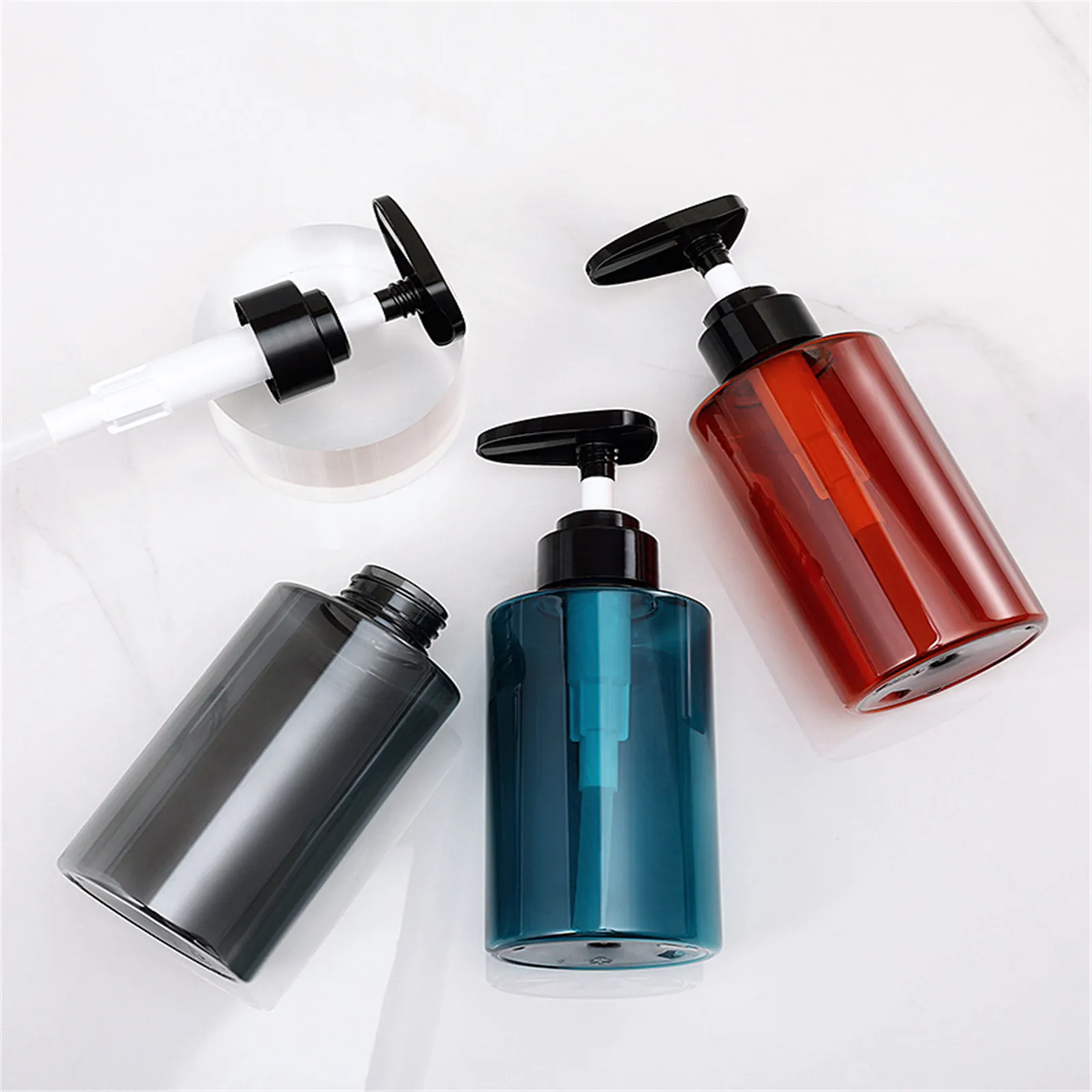 300/500ML Plastic Pump Bottles Shampoo Conditioner Body Wash Dispenser Containers Refillable Empty Lotion Bottles for Bathroom