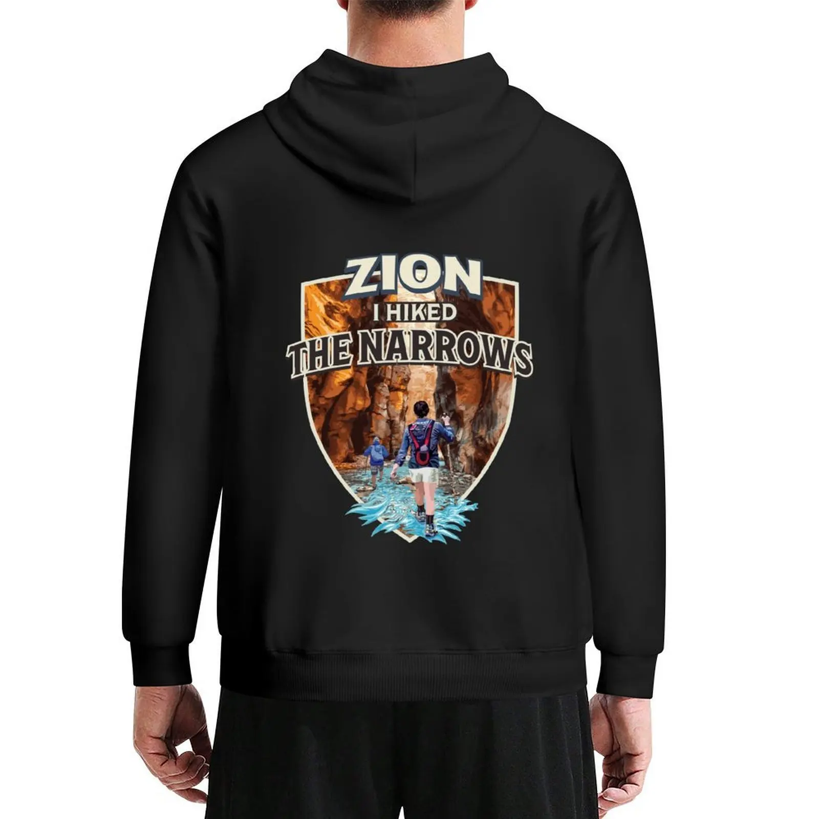 

Zion National Park - I Hiked the Narrows Retro Vintage Design Hoodie male clothes autumn jacket men men's hoodie sweatshirt