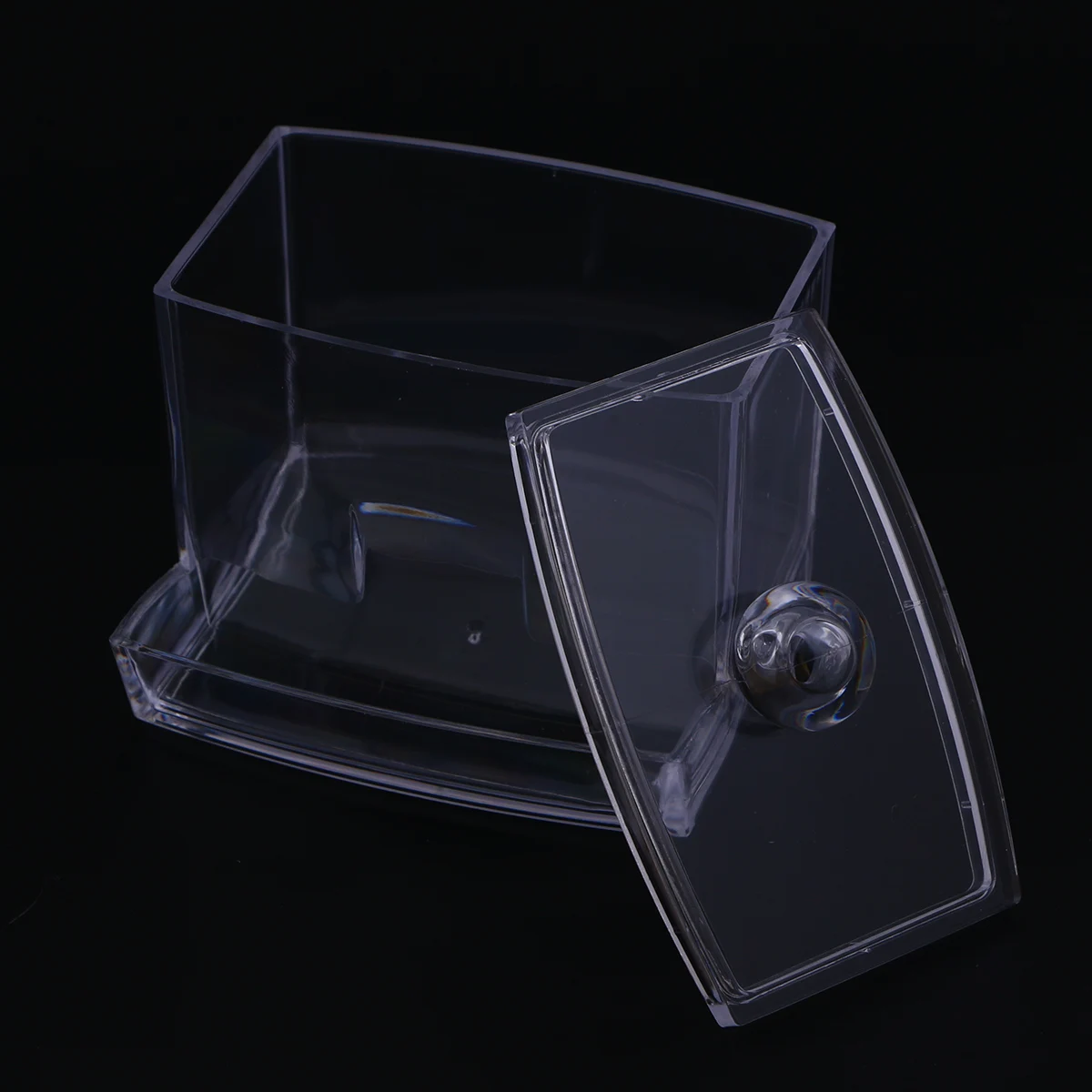 

2 pcs Cotton Storage Box Clear Canisters Transparent Organizer Holder For Swabs Brushes Pens Swab Dispenser Cotton Ball