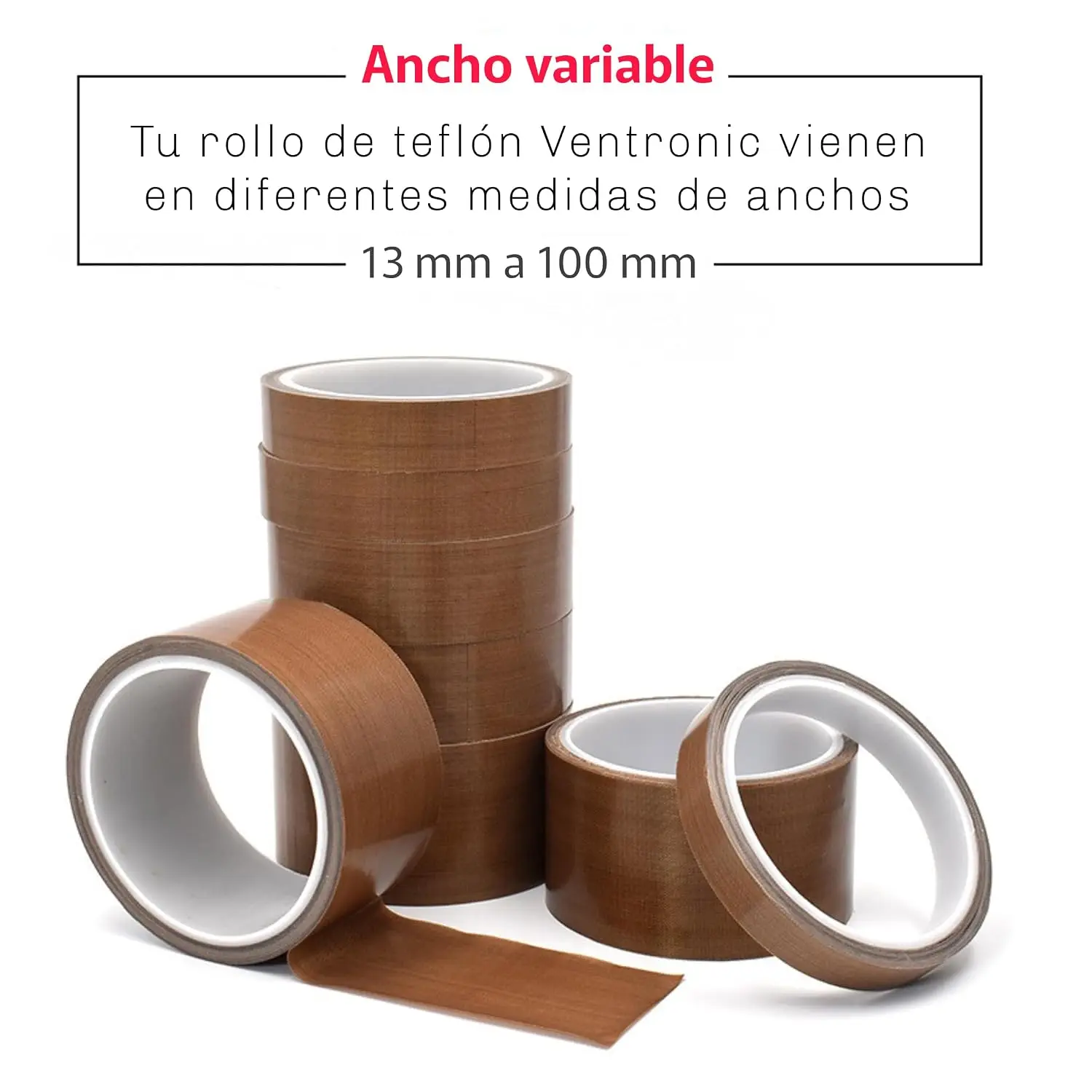 180 Micron PTFE Fiberglass Teflon Tape, High Temperature Silicone Adhesive Non-Stick Tape for Heat Sealer, 3D Printer, Packaging