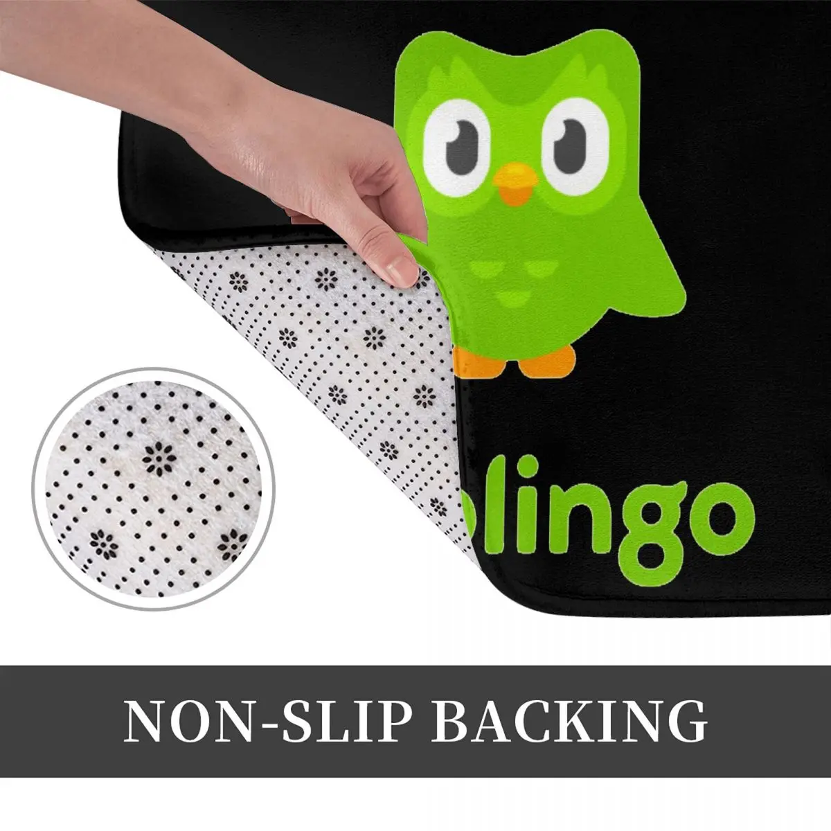 Duolingo Owl Duo Non-slip Doormat Floor Mat Sand Scraping Carpet Rug for Kitchen Entrance Home Bedroom Footpad Mats