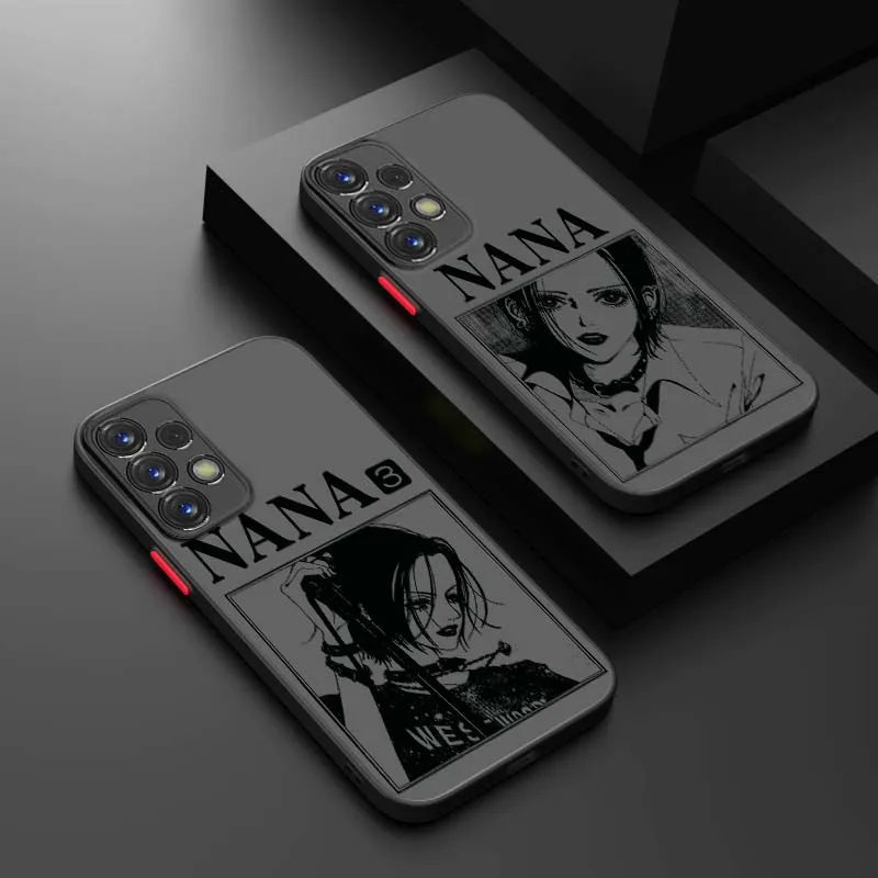 Anime NANA Fashion Phone Case For Samsung Galaxy A71 A56 A55 A54 A53 A52 A51 A17 A16 A06 Frosted Translucent Cover