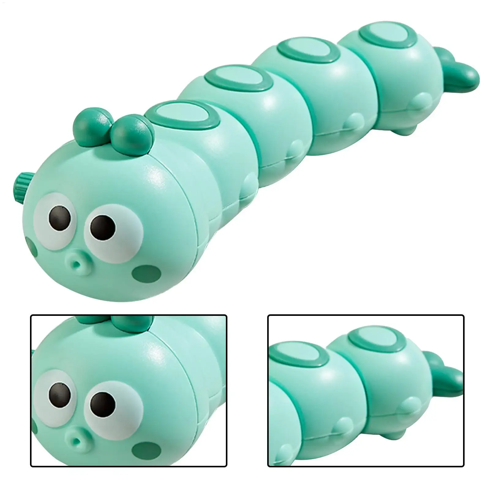 1pcs Green Cute and Fun Chained Caterpillar Toys Running Small Animals Guide Interactive Baby Crawling Toy Gifts
