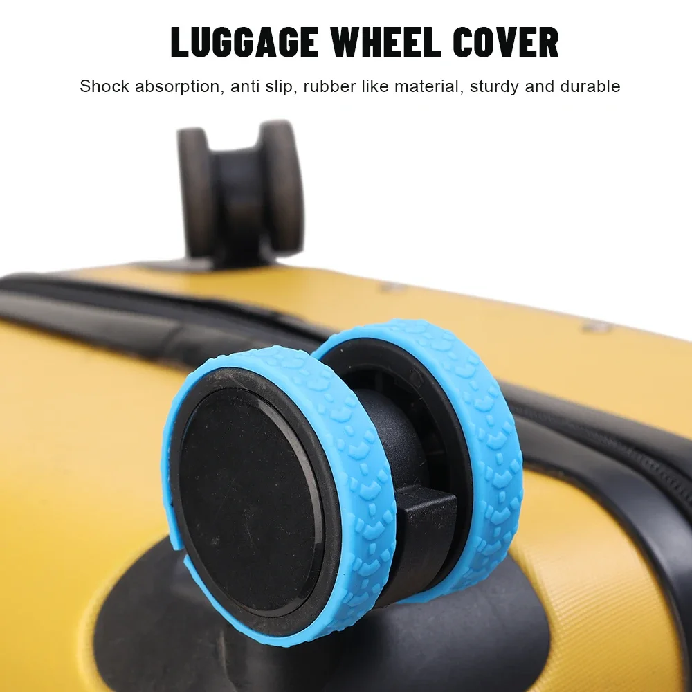 New Silicone Wheels Cover Cuttable Luggage Suitcase Caster Protector DIY Silent Noise Reduce Shock Office Chair Spinner Wheel