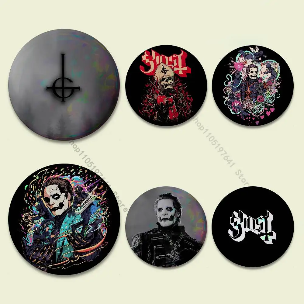 

G-Ghost bc Nameless Ghoul Unique Round Badge Pin Bag Decor Collectible Friends Gift